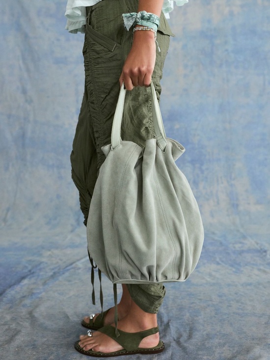 We The Free Handbags - We The Free Sage Drawstring Tote in Light Sage